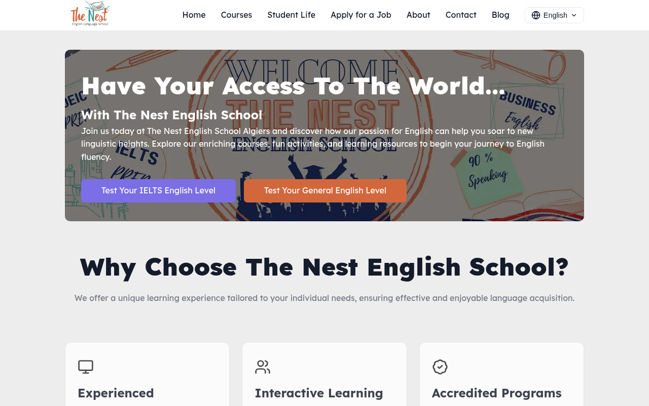 The Nest English School project preview